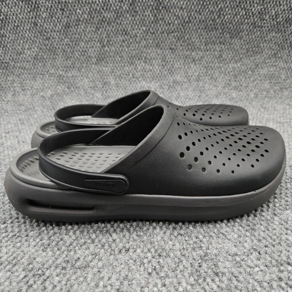 Crocs (Men's 13) Black Clogs LiteRide Slip On Comfort Breathable Water Shoes - Picture 5 of 9